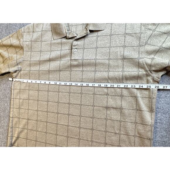 Ping Golf Polo Short Sleeve Tan Squares XXL? READ DESC - Picture 5 of 6